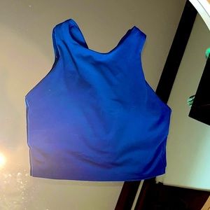 Blue athletic align top